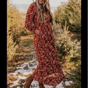 Roolee Mckinley Red Floral Dress